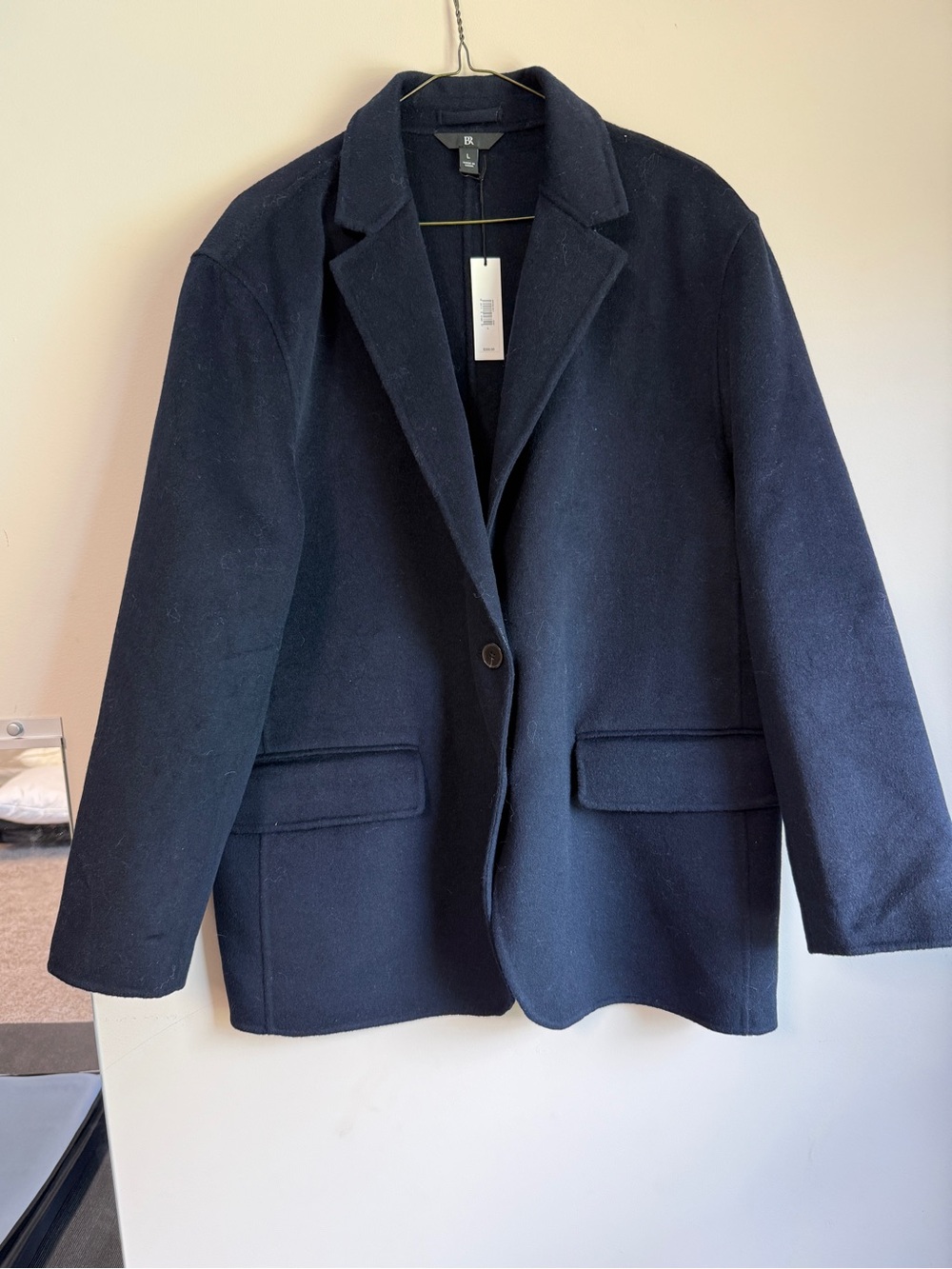 Banana Republic Navy Wool-Blend Blazer Jacket size large NWT $300